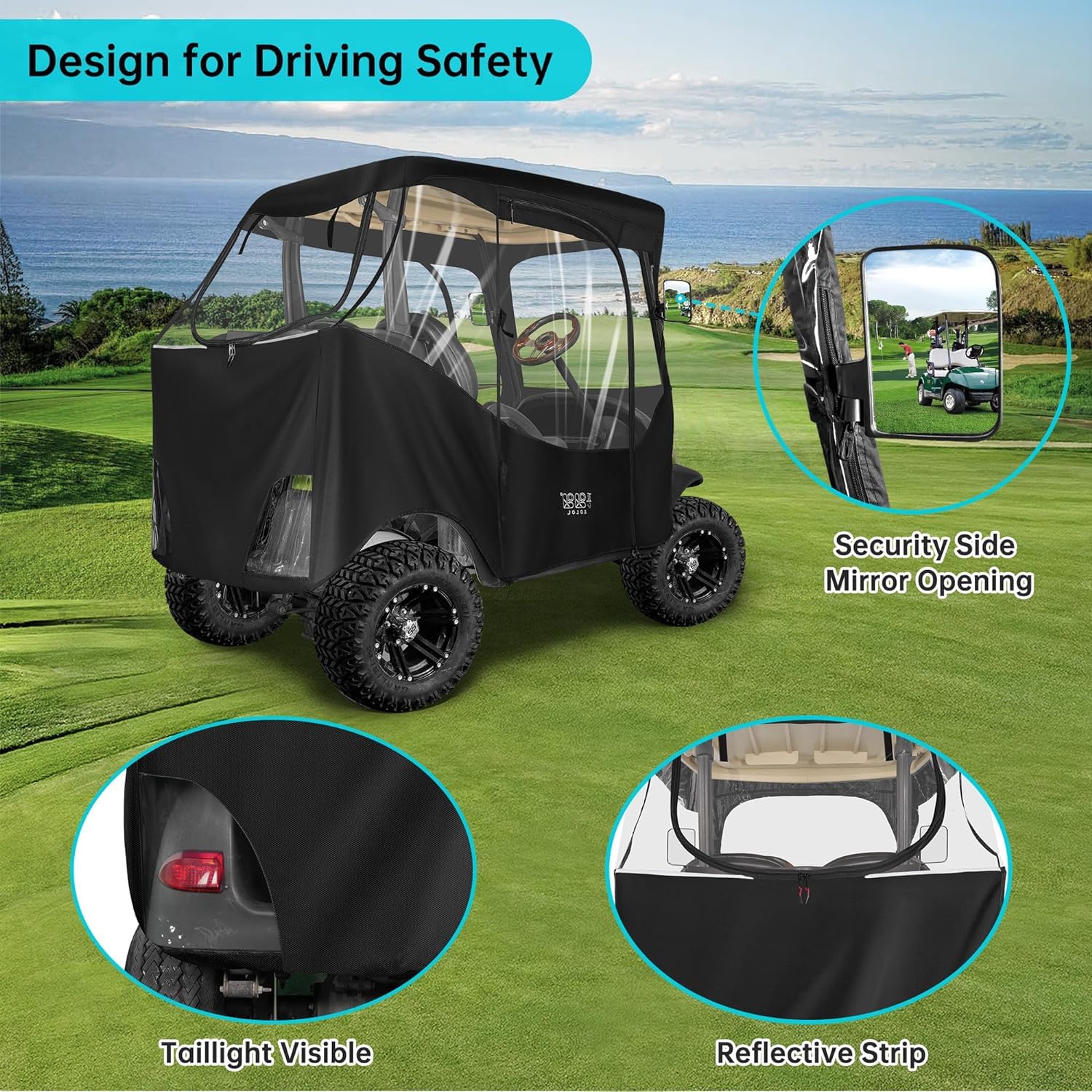 Amazon.co.jp: 10L0L 2人乗り ゴルフカートエンクロージャー クラブ